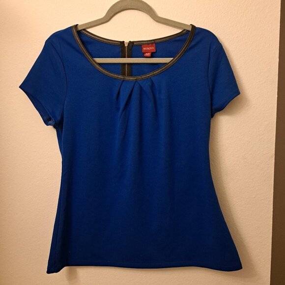 Merona Blue Short Sleeve Shirt Size Medium - Picture 1 of 2